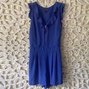 Express blue romper with pockets size 2